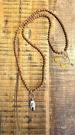  Necklace Face / seed brown