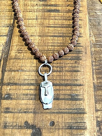  Necklace Face / seed brown