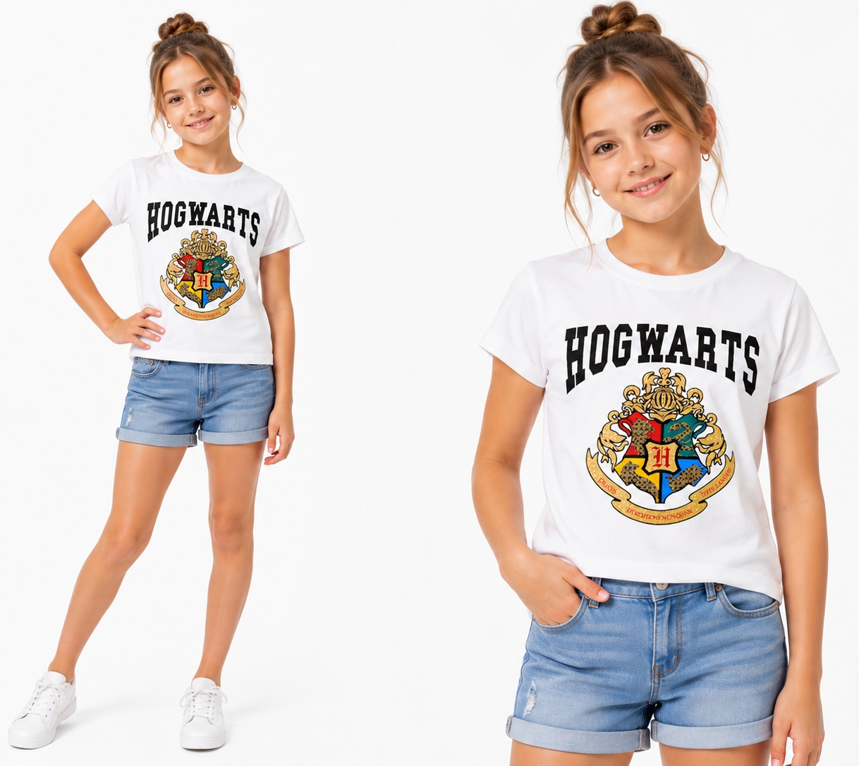 Harry Potter T-shirt Hogwarts Vit - 3