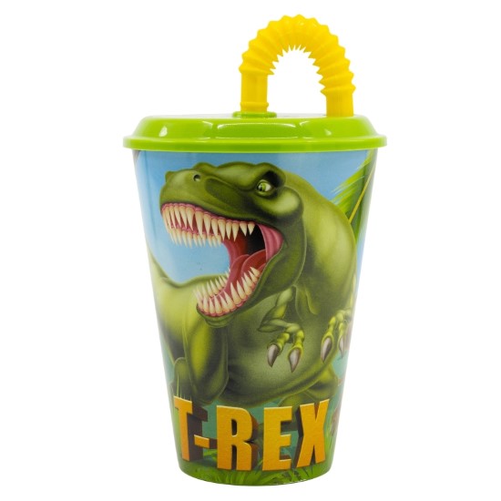 Dinosaurie Mugg med Sugrör