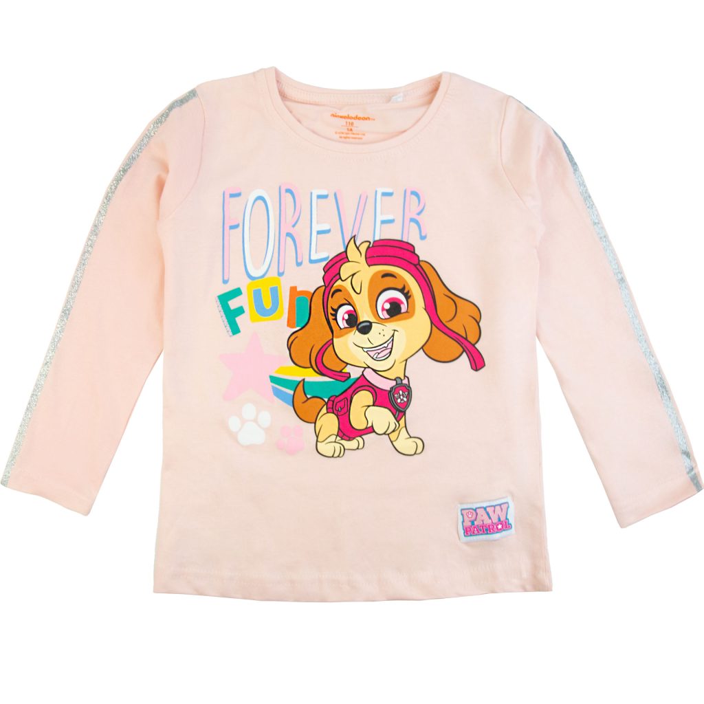 Paw Patrol T-shirt med Långärmad Rosa Skye
