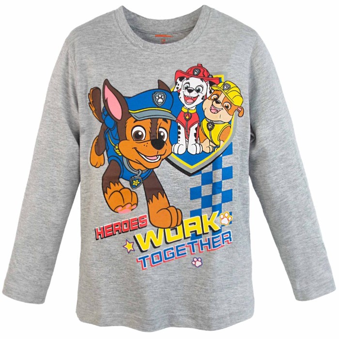 Paw Patrol T-shirt med Långärmad Grå