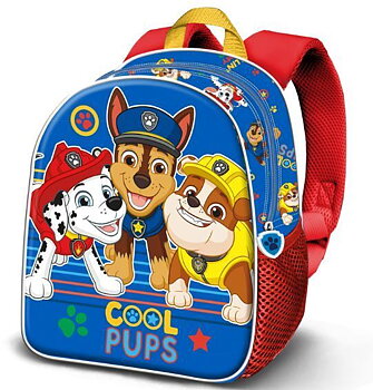Fin och cool Paw Patrol ryggsäck 3D med våra hundvänner Chase, Skye och Marshall,