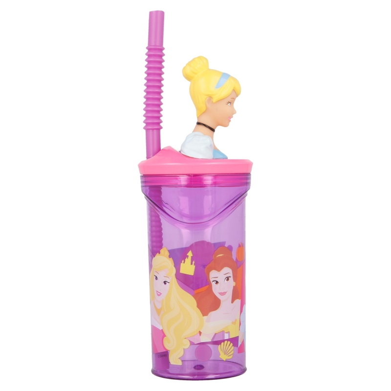 Princess Disney Mugg med Sugrör 3D - 2