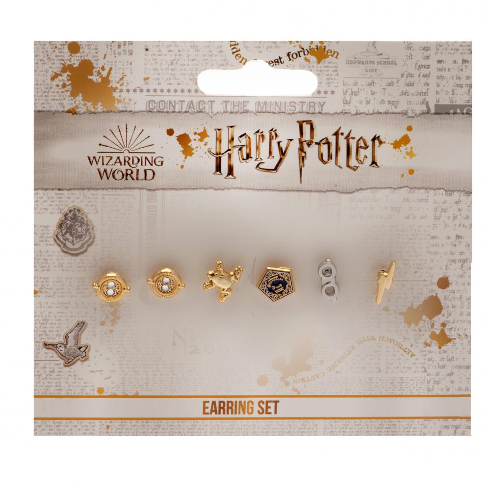 Harry Potter Örhängen Guldpläterad Set - 3