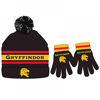 Harry Potter Vinterset Mössa Vantar Gryffindor