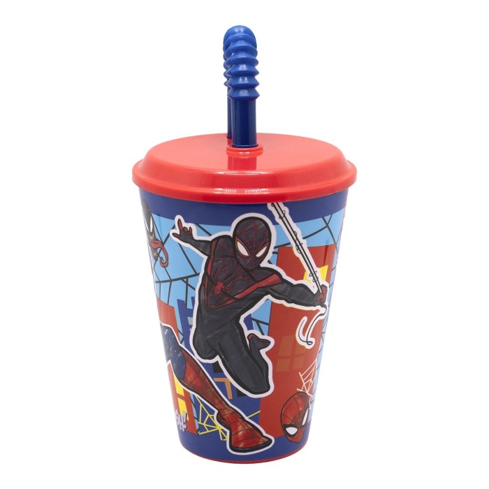 Spiderman Mugg med Sugrör Streets - 2