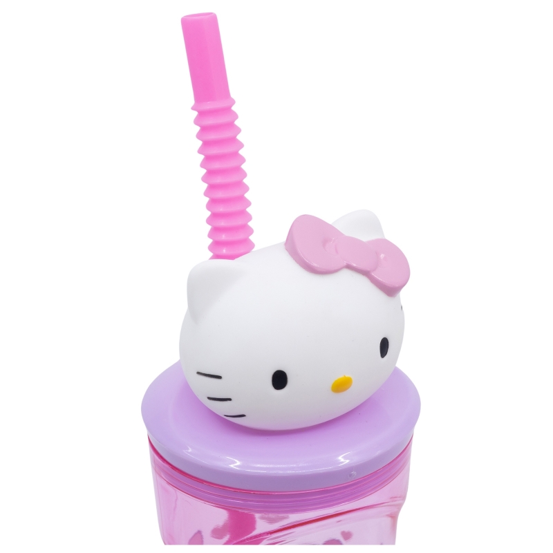 Hello Kitty Mugg med Sugrör 3D - 3