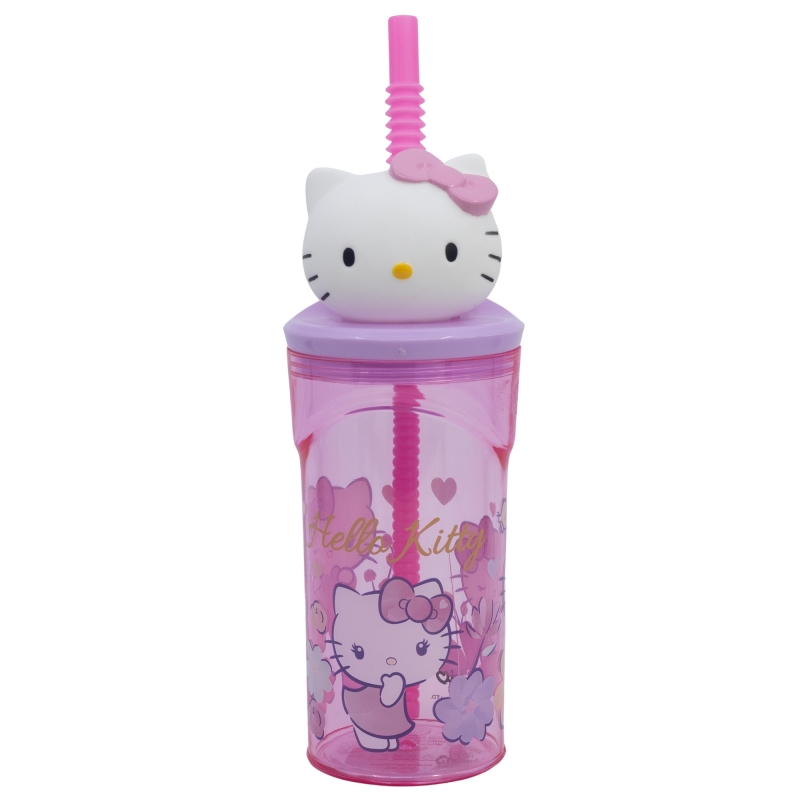 Hello Kitty Mugg med Sugrör 3D