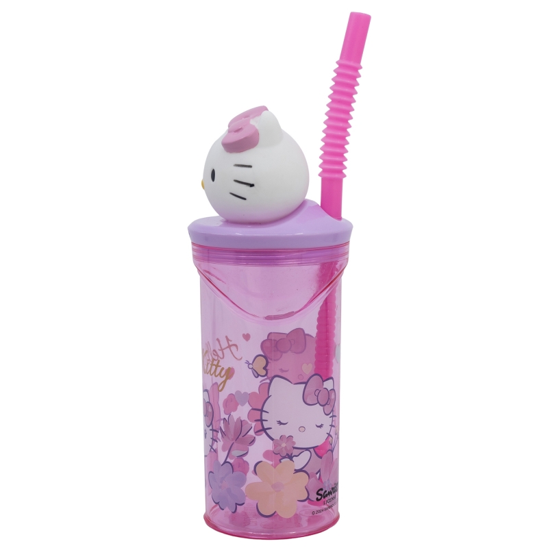 Hello Kitty Mugg med Sugrör 3D - 2