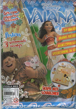 Pyssla med Disney Prinsessor nr 3 2022, Snäckbox, Vaianas halsband, blomsterhalsband, specialtidning 36 sidor