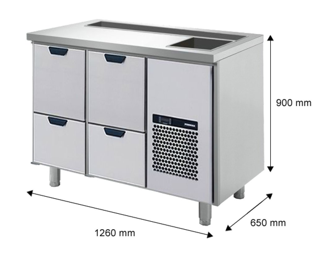 Barkylbänk, 4 lådor - B2S - 3