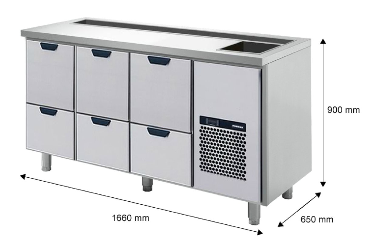 Barkylbänk, 6 lådor - B2S - 3