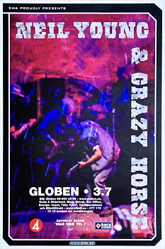 NEIL YOUNG & CRAZY HORSE - Stockholm  3 Jul Konsertaffisch (2001) 