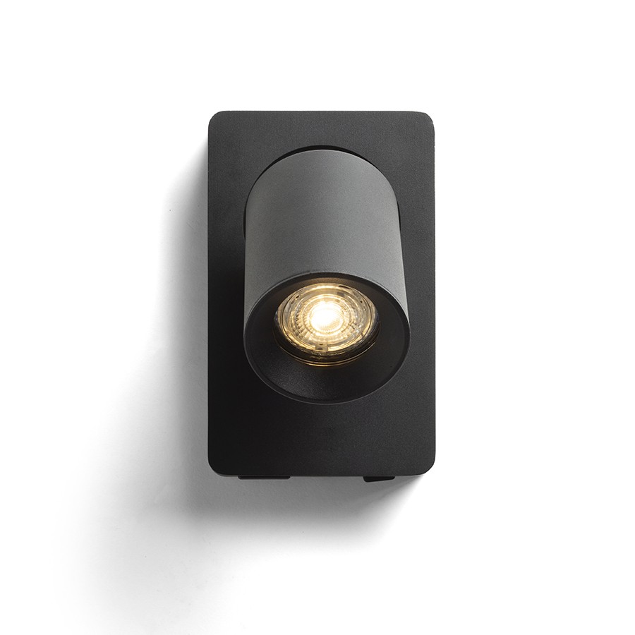 RENDL Voltera vägg svart GU10 50W - 2