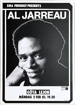 AL JARREAU - Stockholm 2 Feb Konsertaffisch (1981)