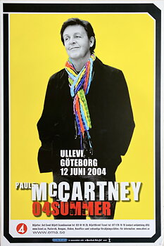PAUL MCCARTNEY - Göteborg 12 Jun Konsertaffisch (2004) 