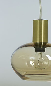 BELL fönsterlampa, matt mässing/amber - Aneta Lighting
