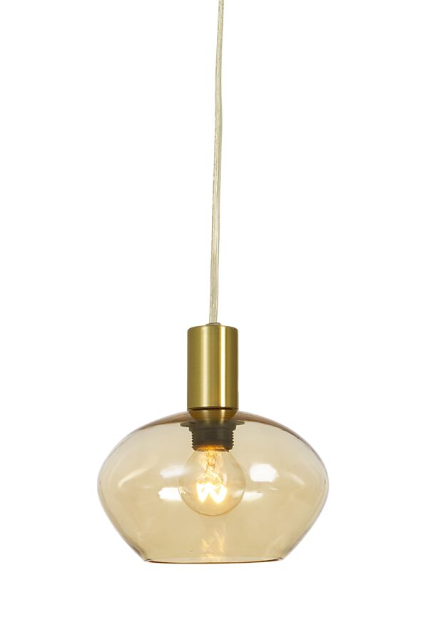 BELL fönsterlampa, matt mässing/amber - Aneta Lighting