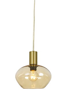 BELL fönsterlampa, matt mässing/amber - Aneta Lighting