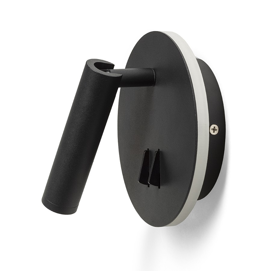 RENDL Thalia vägg svart LED 6+3W 3000K - 3