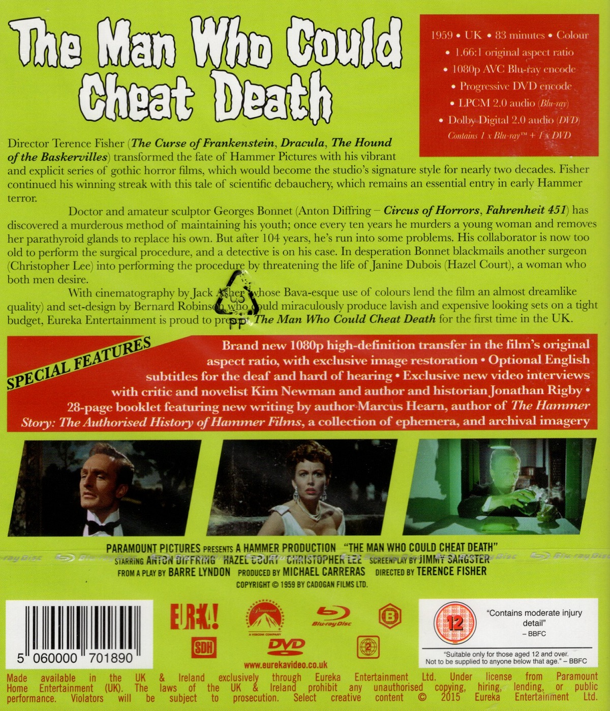 Man Who Could Cheat Death (ej svensk text) (Blu-ray + DVD) - 2