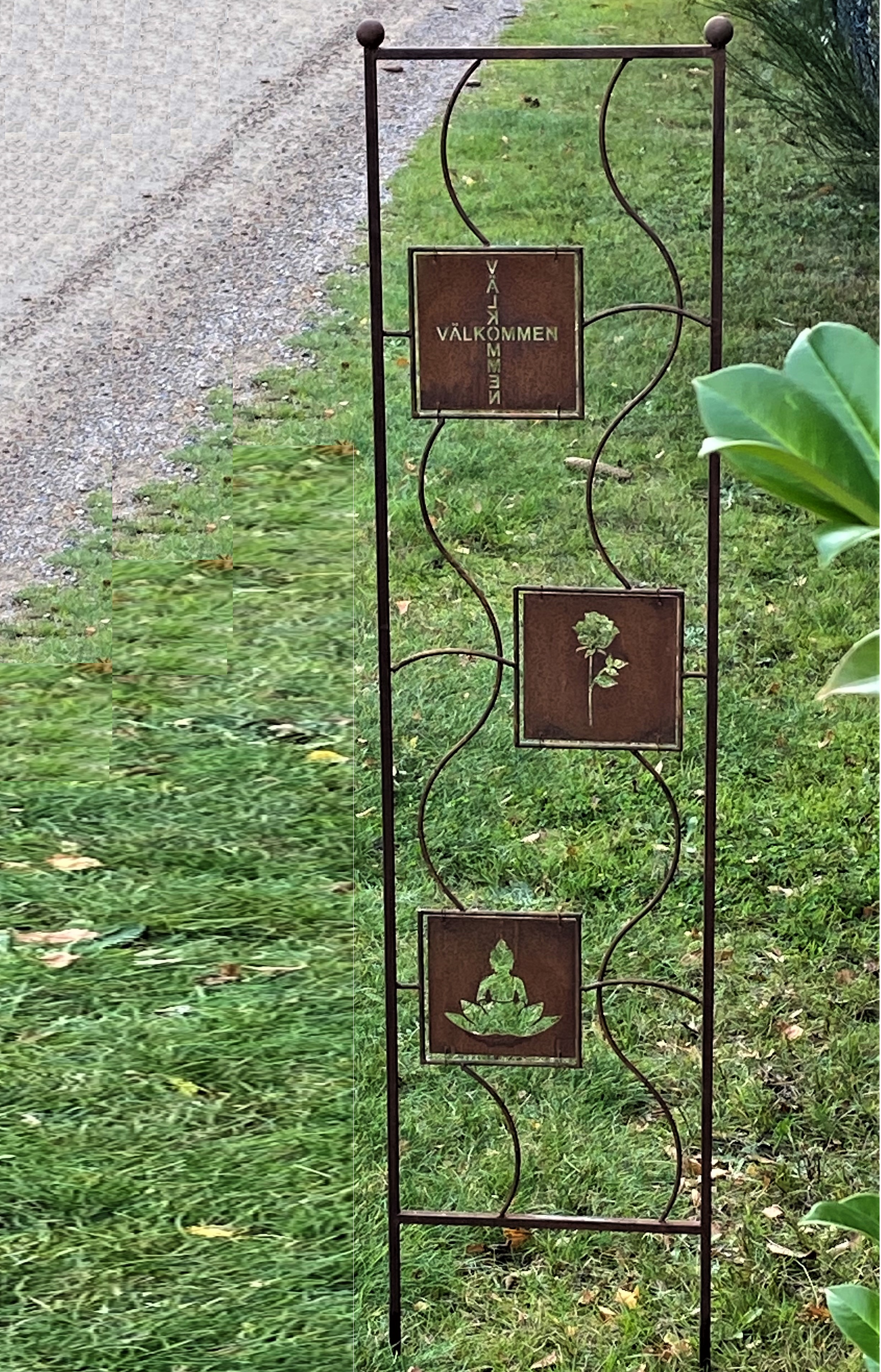 Rose sign with steel wire for reinforcement mesh or sign holder - 2