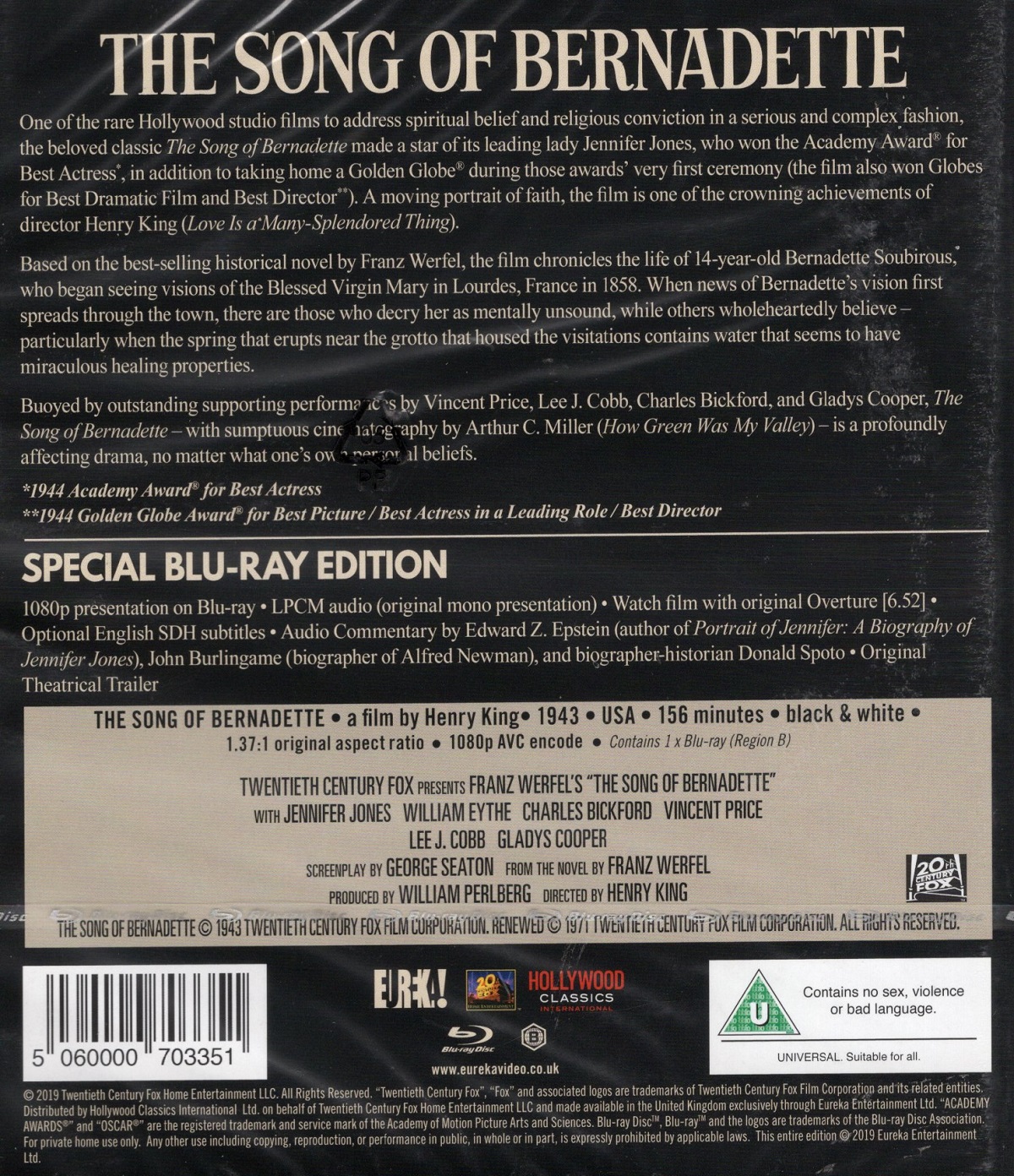Song of Bernadette (ej svensk text) (Blu-ray) - 2