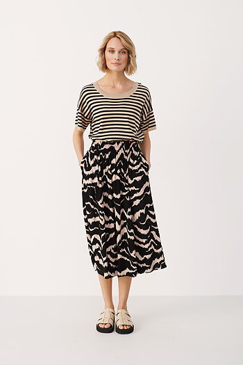 Part Two - Jayla Skirt Black Zebra Print