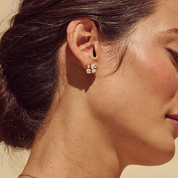 HEART SPARKLE STUDS GOLD - EDBLAD