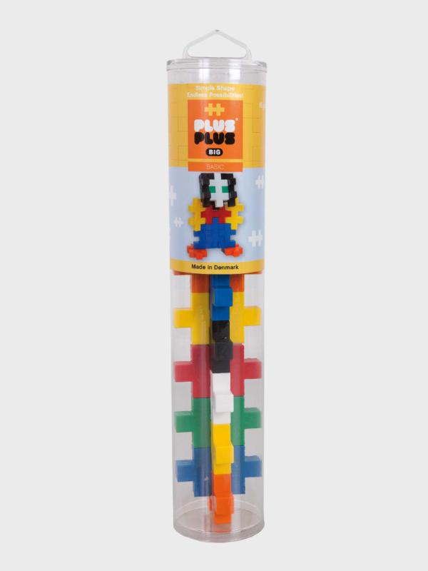 Plus-Plus BIG Tube Basic Färgmix, 15 Delar