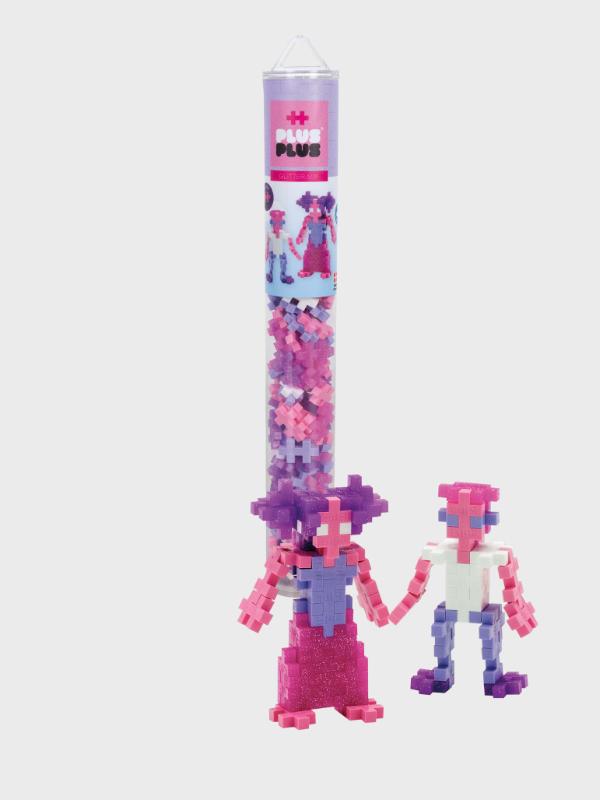 Plus-Plus Tube Glitter Färgmix , 100 Bitar