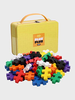 Plus-Plus BIG Gul Metallväska Basicmix, 70 st