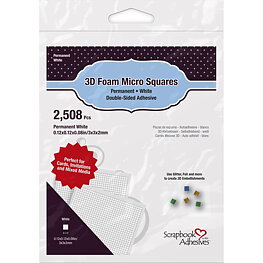 Scrapbook Adhesives - 3D  Foam Squares Micro - White