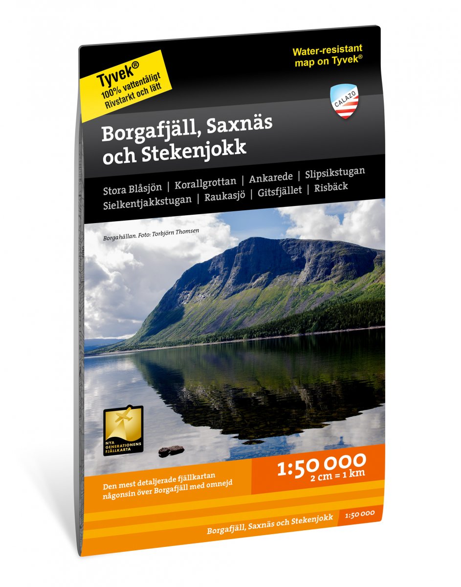 Borgafjäll, Saxnäs och Stekenjokk Karta 1:50.000