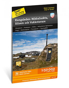 Kungsleden: Nikkaluokta, Ritsem & Vakkotavare Karta 1:50.000