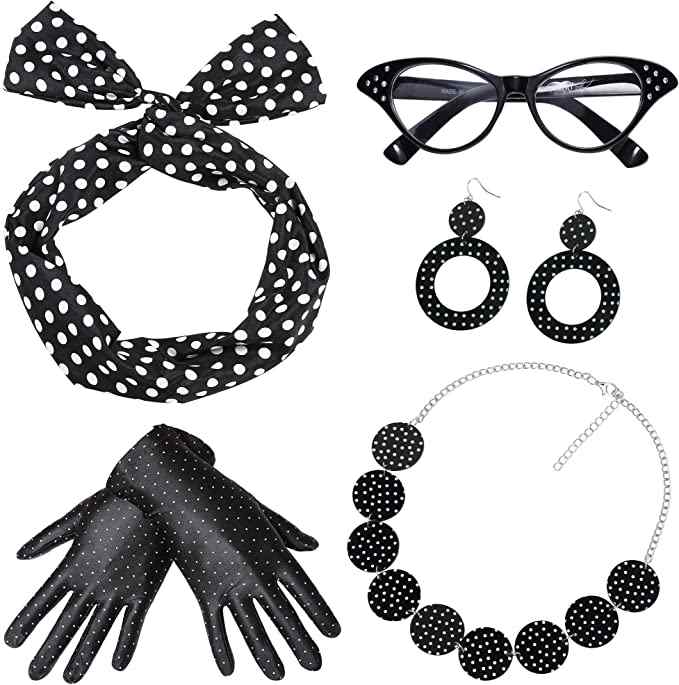 Ladies party accessory set 5-pack black