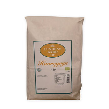 Havregryn KRAV 4 x 2 kg, Lundens Eko