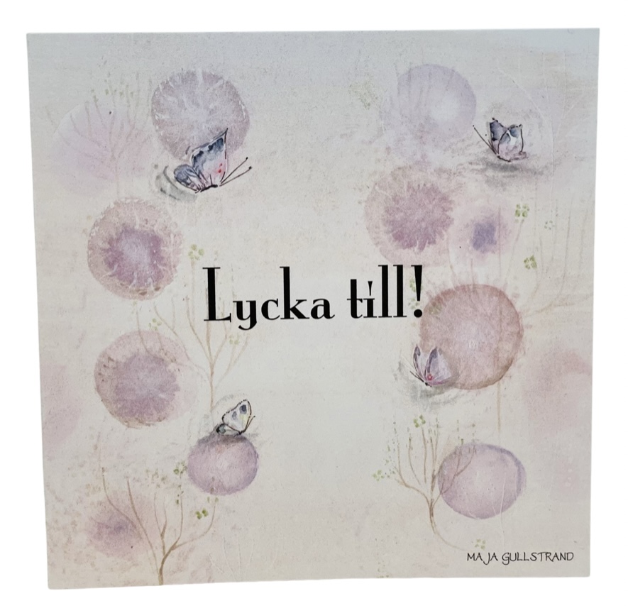 Maja Gullstrand - Dubbelvikt Kort 12x12 cm - Lycka till!