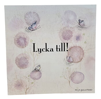 Maja Gullstrand - Dubbelvikt Kort 12x12 cm - Lycka till!