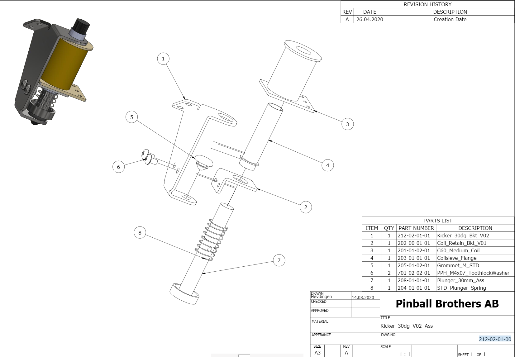 MU/TH/UR Kicker Assembly Alien (Pinball Brothers) Free Play