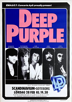 DEEP PURPLE - Göteborg 28 Jan Konsertaffisch (1987)