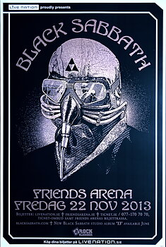 BLACK SABBATH - Stockholm  22 Nov Concert poster (2013) 