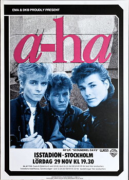 A-HA - Stockholm 29 Nov Konsertaffisch (1986)