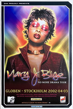 MARY J BLIGE - Stockholm  3 Apr Konsertaffisch (2002) 