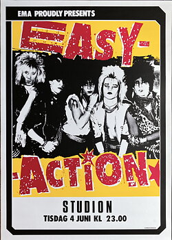 EASY ACTION - Stockholm 4 Jun Konsertaffisch (1985)
