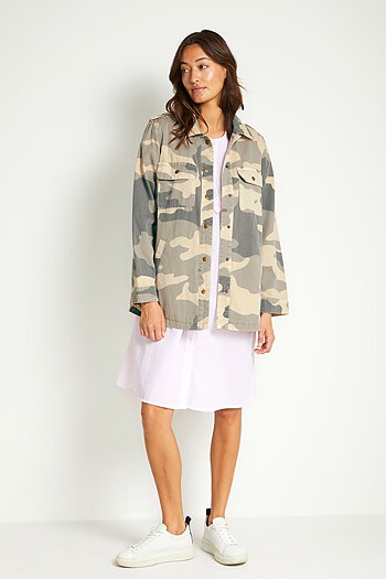 Culture - Channe Shirt Jacket Sand Camouflage