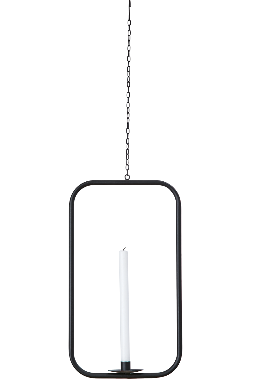 Light ring - Candlestick - Rectangle - Black 46x27 cm - 5