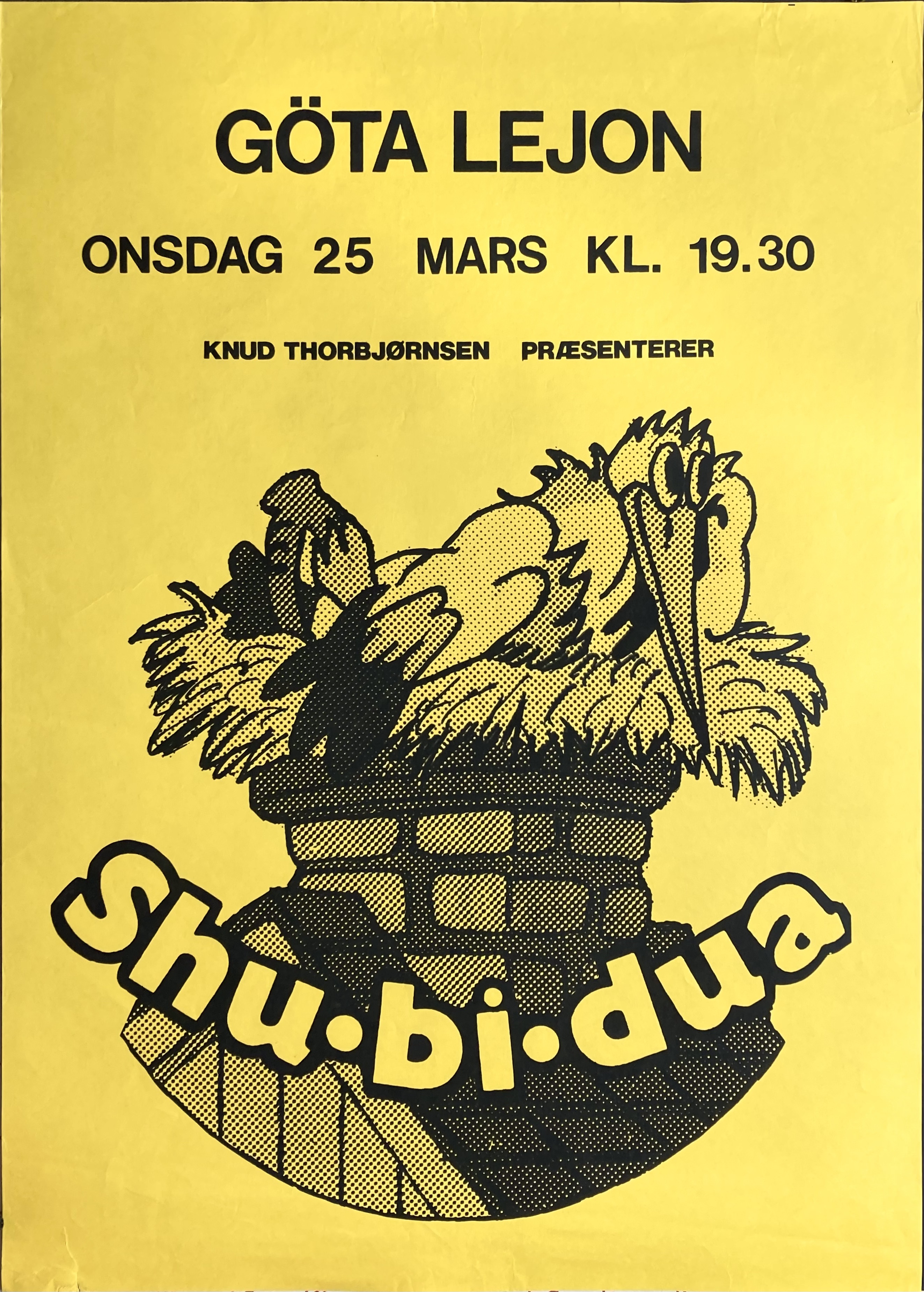 SHU-BI-DUA - Stockholm 25 Mar Konsertaffisch (1981)