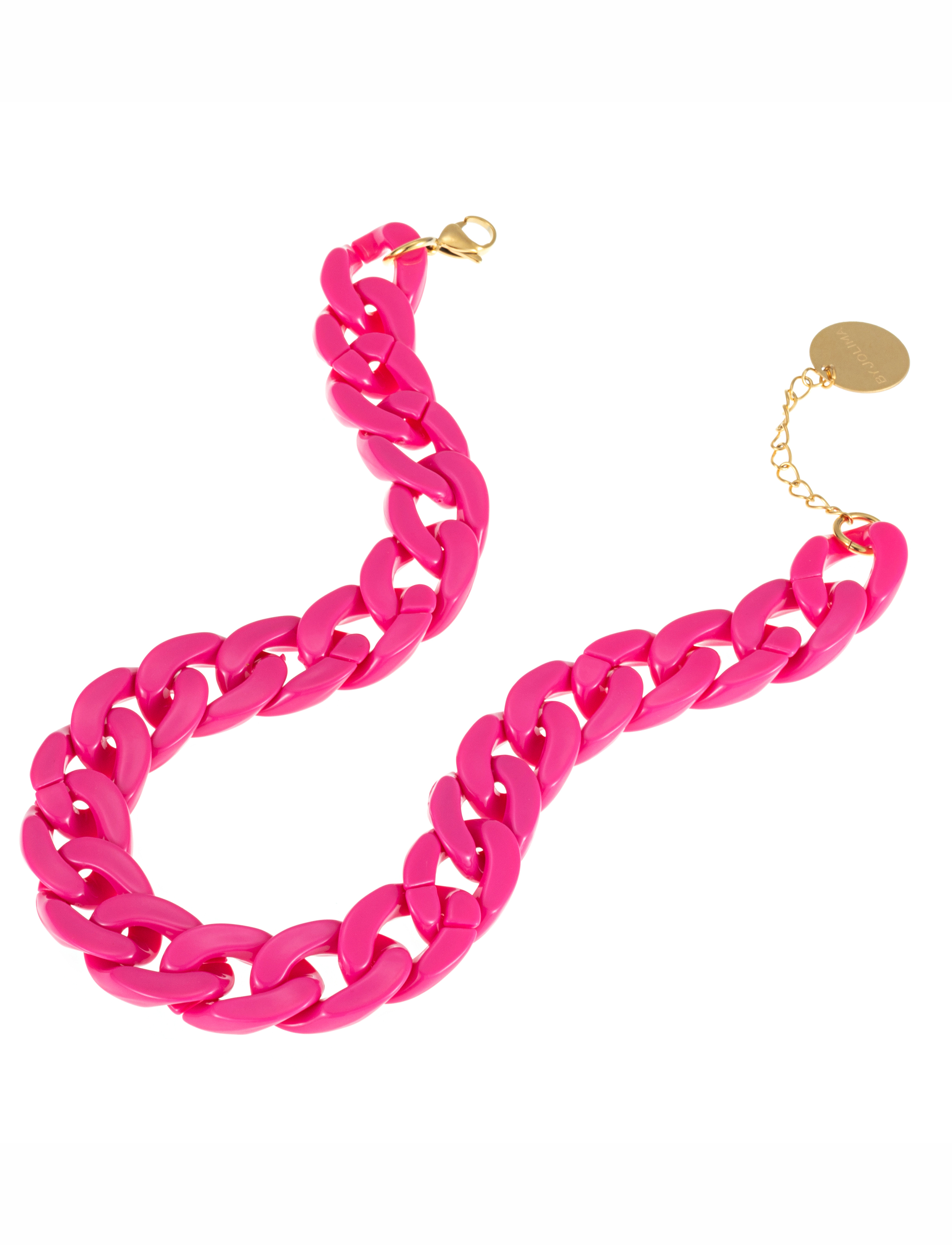 Marbella resin Necklace, hot pink - 2